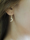 Luna NASA Saturn with Star and Moon Stud Earrings, Travel, Exploration Gifts, Unique Present for Space, Moon and Planet Lovers