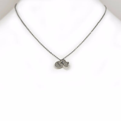 Misty Elephant Necklace with Good Luck Charm and Greeting Card