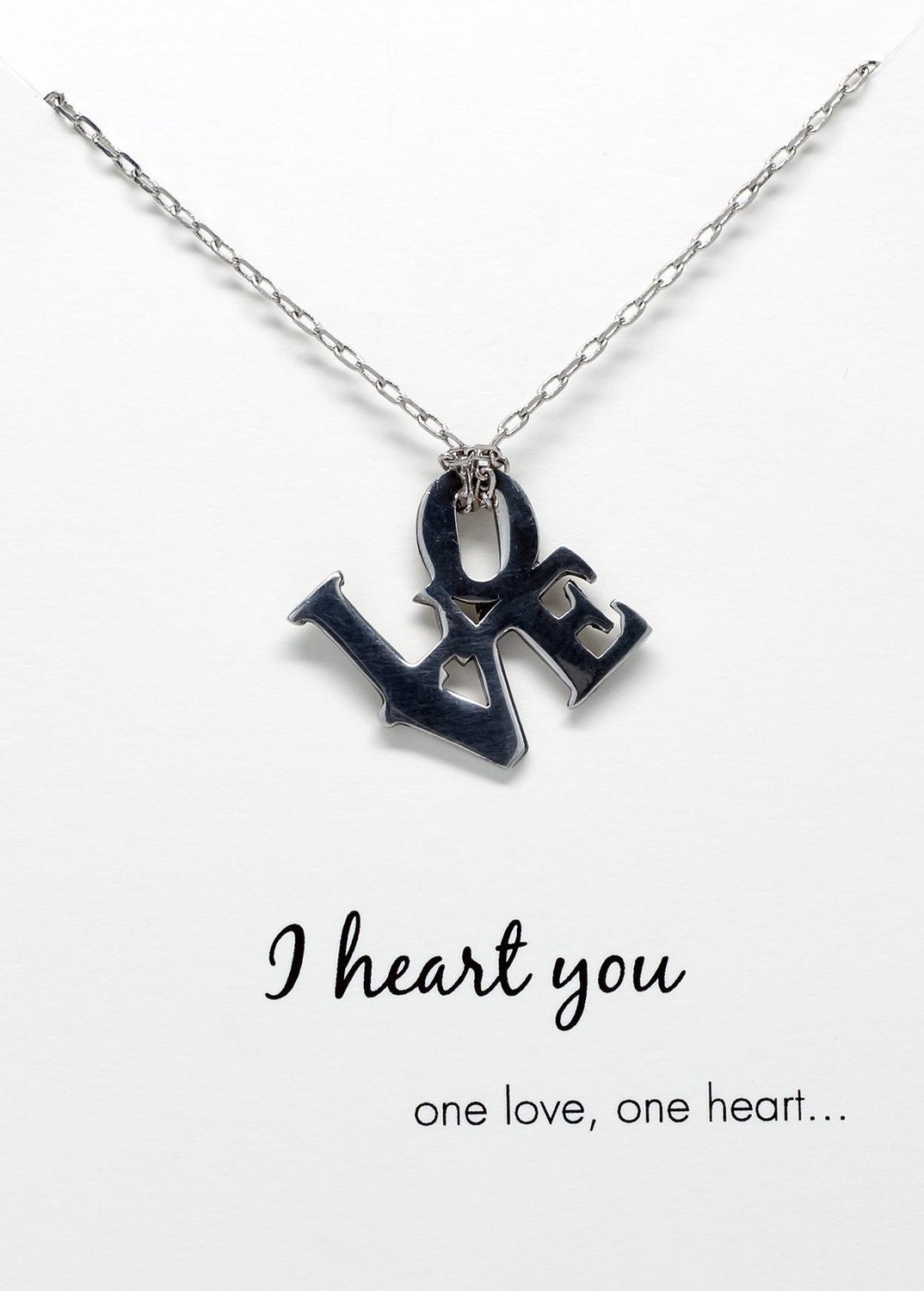 Zoe I Heart You Necklace with Love Pendant