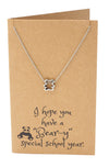 Madison Back to School Necklace with a Cute Bear pendant