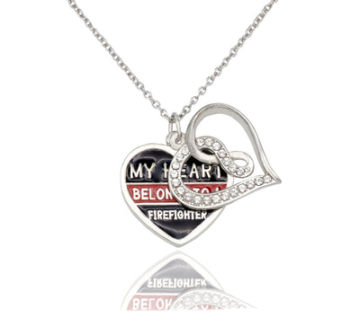 Blanche Wife Necklace, Infinity Heart and Heart Shaped Plate Pendants, Gifts for Wife