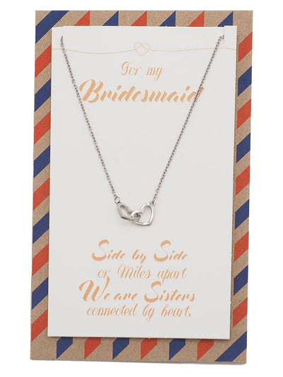 Bridget Bridesmaid Gifts Interlocking Hearts Necklace