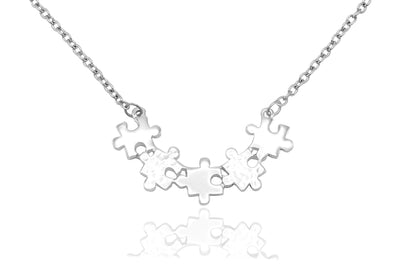 Charlotte Puzzle Piece Necklace, Autism Awareness Necklace, Mothers Day Gifts
