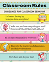Free Back-To-School Printables Classroom Rules and Guidelines Poster