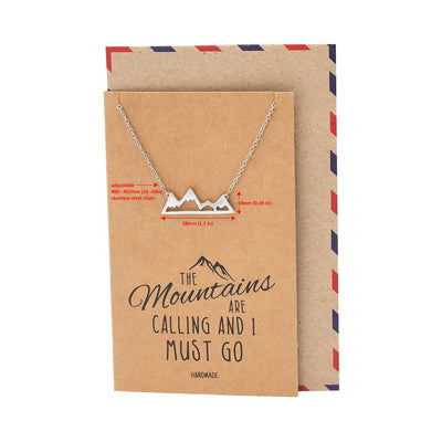 Cristina Necklace for Women, Adventure and Outdoor Lovers, Mountains Jewelry Gift