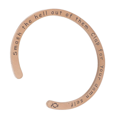 Rayne Set Your Goals Flat Cuff Engraved Bracelet