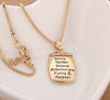 Jeann Mother Daughter Chain Necklace With "The love between mother and daughter" Letter Pendant