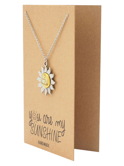 S925 Sterling Silver Sunflower Necklace for Women Heart Necklace Jewelry,You  are My Sunshine Pendant Necklaces Summer Jewelry Gifts for Women Mom Wife |  SHEIN UK