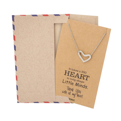 Heart Necklace and Thank You Cards