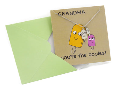 Icy Grandmother Necklace Funny Puns Gifts for Grandma
