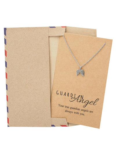 Cassiel Guardian Angel Wings Necklace
