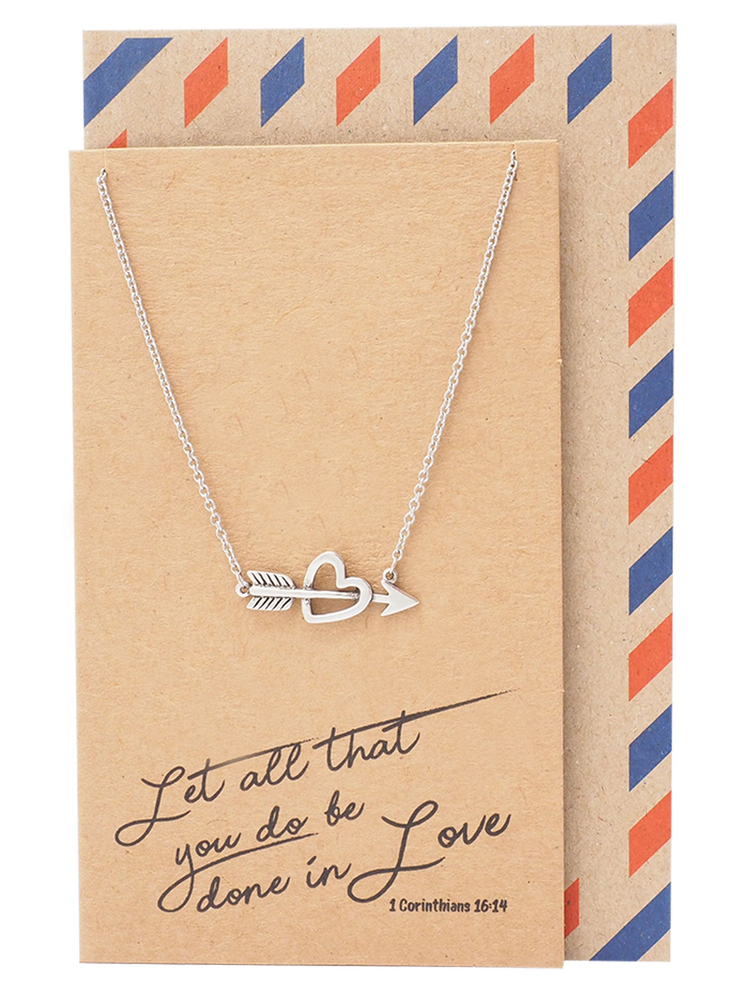 Amy Heart and Arrow Necklace for Women