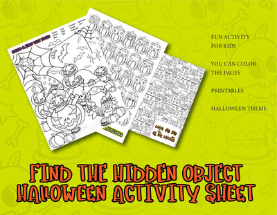 Free Halloween Activities for Kids Printables - Find the Hidden Object