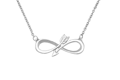 Eyna Birthday Infinity Arrow Pendant Necklace, Friendship Gifts, Birthday Gifts, with Greeting Card