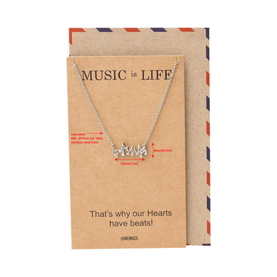 Jana Heartbeat Music Note Necklace