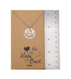 Julie Heart And Moon Engraved Necklace, Gifts For Women, Birthday Gifts Comes with Sweet Quote