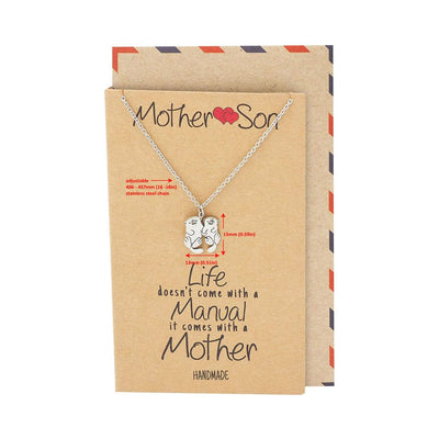 Kayden Mother and Son Otter Necklace with Inspirational Quote, Gifts for Mom