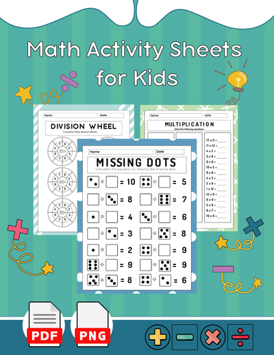 Free Back-To-School Printables Math Activity Sheets