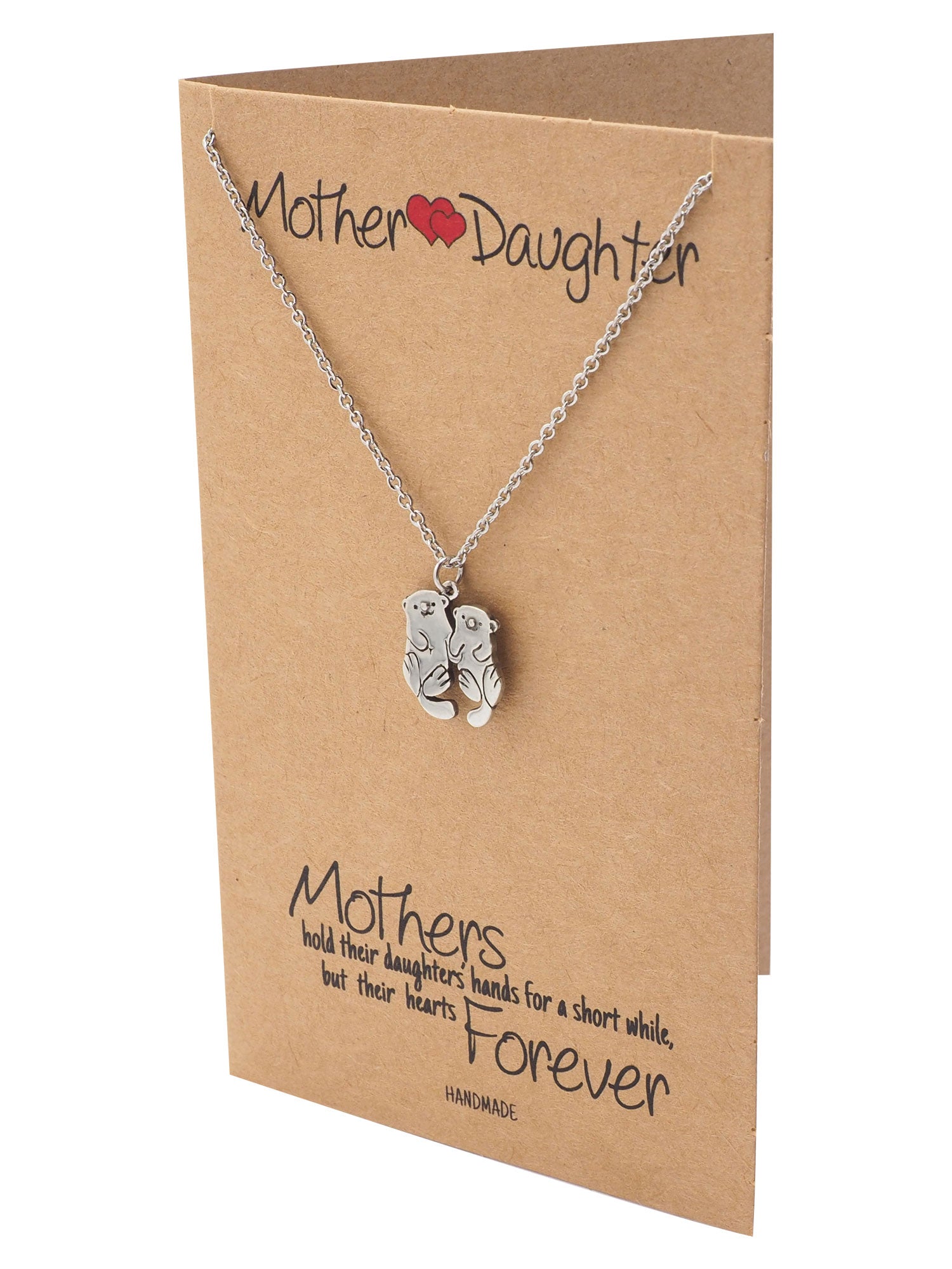 Thank You Mom Gift Necklace, to My Mother Gift Necklace, Mothers Birthday Gift Necklace, Mothers Day Gift Necklace, Gift from Son Daughter - Two Toned