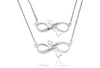 Erika Mother Daughter Necklace, Arrow Infinity Engraved Jewelry for Women and Mothers Day Card