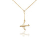 Corrine Brave Lariat Necklace with Airplane Pendant for Women