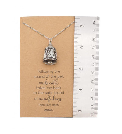 Aleah Buddha Bell Necklace Inspirational Quotes Jewelry Greeting Card