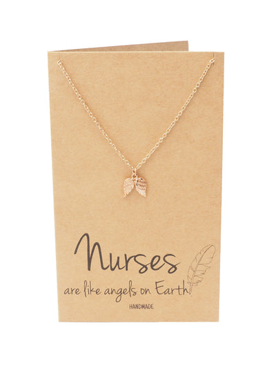 Dina Nurse Jewelry with Angel Wings Pendant