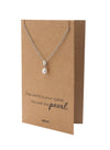 Rilla Pearl Pendant Necklace, Mother's Day Gifts with Inspirational Greeting Card