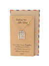 Gracyn Sisters and Star Pendant Necklace, Gifts for Best Friends with Greeting Card