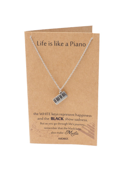 Esma Harmonious Necklace for Teachers with a Piano Charm Pendant