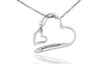 Caroline Mother Daughter Necklace, Two Hearts One Love