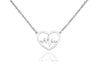 Kyla EKG in Heart Pendant Necklace Best Gift for Nurses