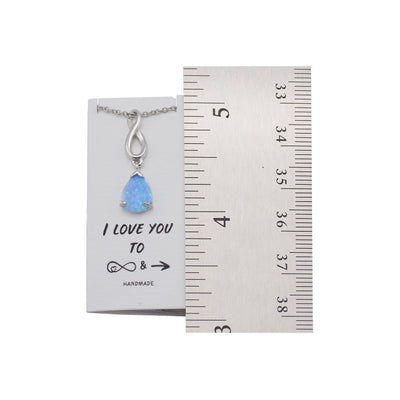 Dara Infinity Opal Pendant Necklace for Women, Valentine's Day Gifts, comes with Inspirational Greeting Card