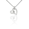 Fiona Love Heart Pendant Necklace, You're Forever in My Heart Greeting Card