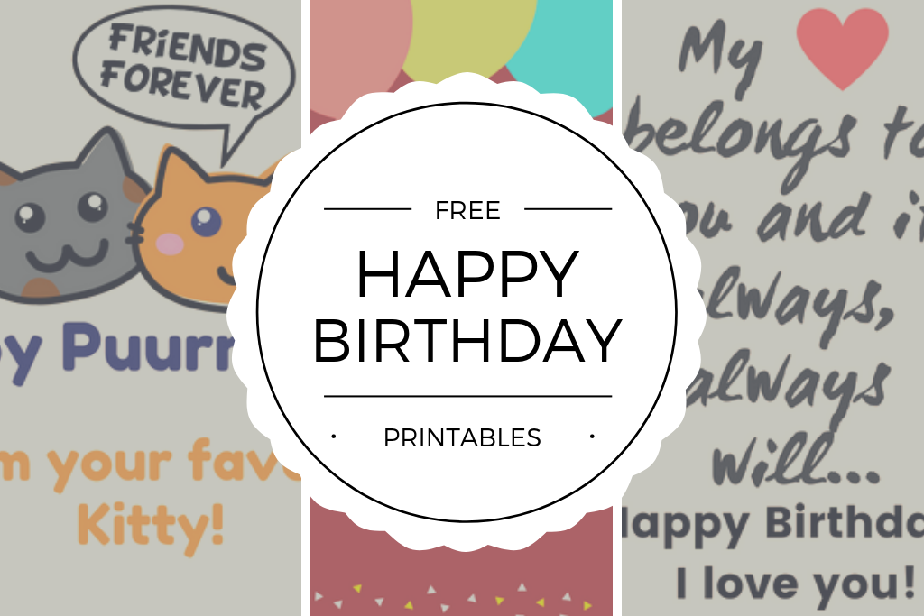 Free Happy Birthday Cards Printables