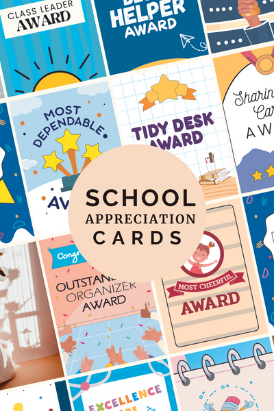 Free Back-To-School Printables Student Awards School Appreciation Cards