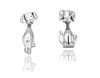 Ailani Dog Earrings for Women with Greeting Card, Silver Tone