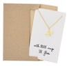 Janice She's Brave Necklace with Airplane Pendant