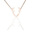 Allysa Deer Antler Pendant Gemini Necklace