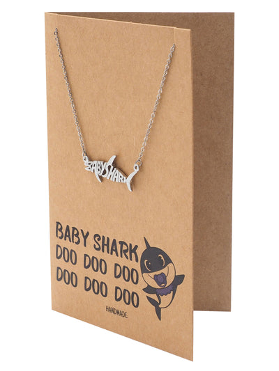 Mommy Shark Pendant Necklace Best Jewelry Gifts For Family