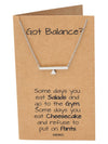 Janine Balance Pendant Necklace for Women Greeting Card