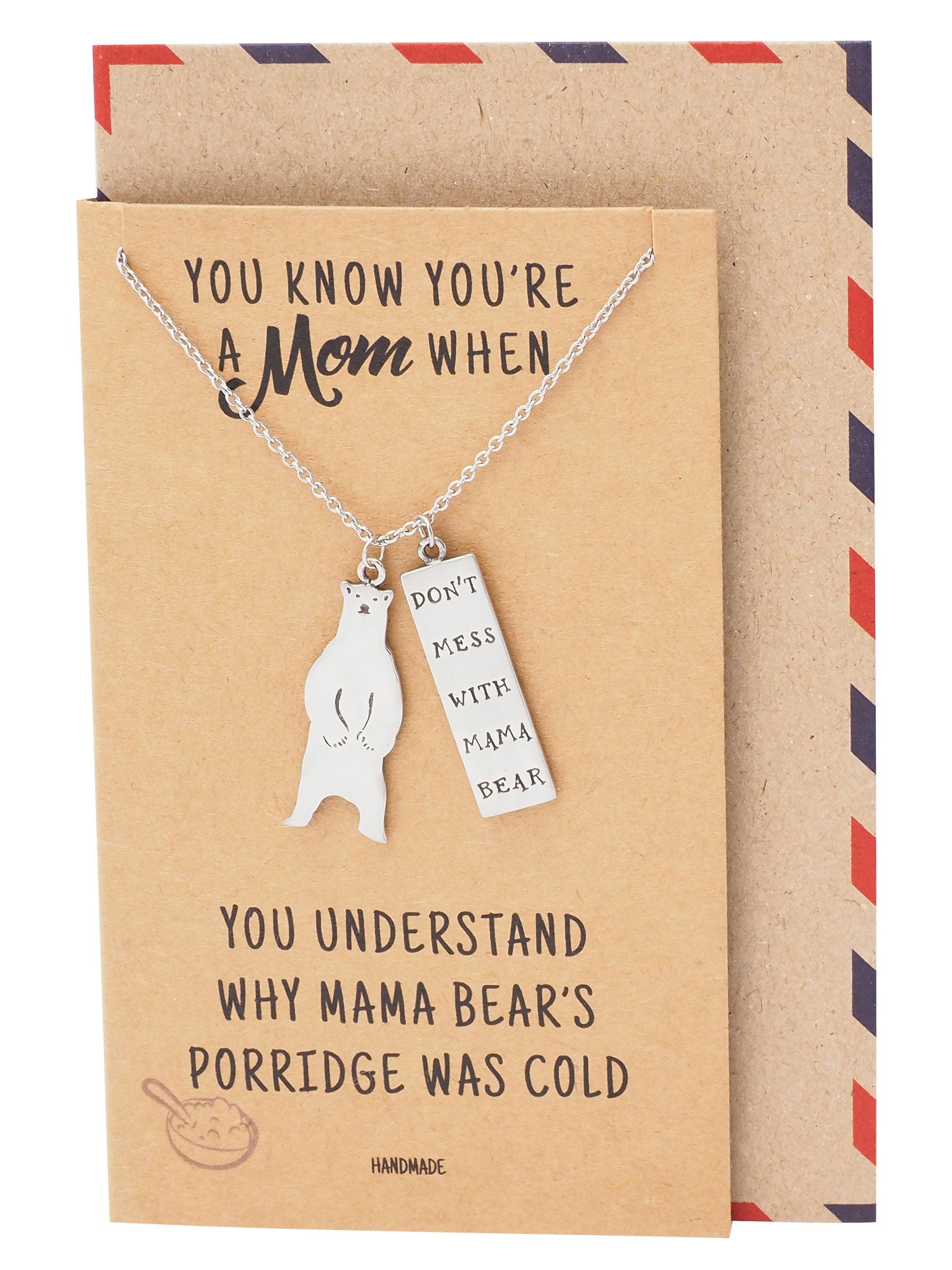 Laurice Mother Necklace with Mama Bear Pendant