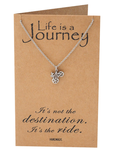 Flo Life is a Journey Necklace Gifts for Cyclists
