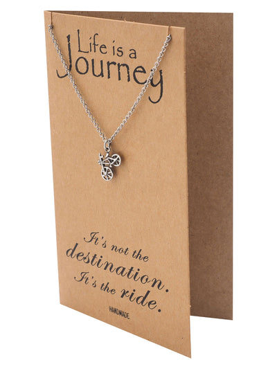 Flo Life is a Journey Necklace Gifts for Cyclists & Soul Cycle Friends