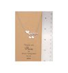 Ardelle Mother's Day Gifts, Mom Bird Necklace with 2 Baby Birds Thank You Card