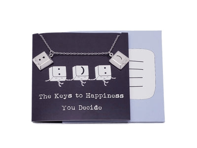 Denise Delightful Happiness Necklace with Inspirational Quote