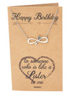 Eyna Birthday Infinity Arrow Pendant Necklace
