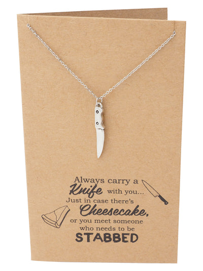 Maddox Best Friend Gifts Cooking Jewelry Knife Necklace Funny Birthday Cards