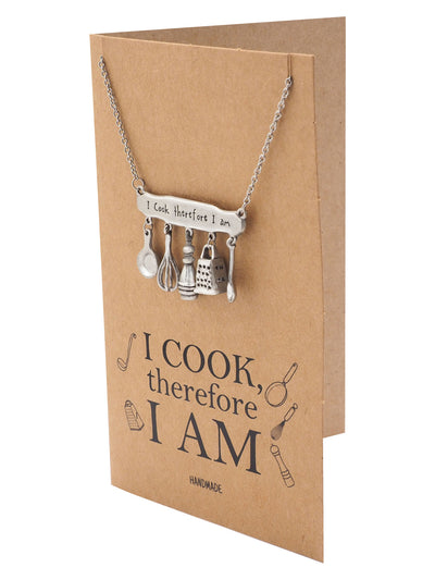 Skylar Gifts for Mom, Dad, Chef Personalized Cooking Jewelry Charm Necklace