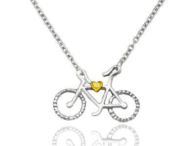 Ciara Journey Necklace with Bicycle Pendant for Women, Inspirational Quote on Greeting Card